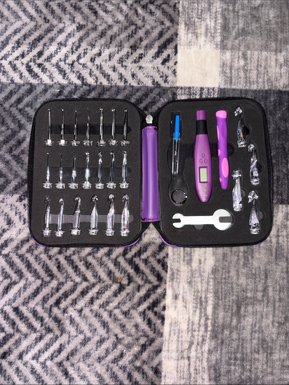 Purple Craft Tool Kit with Accessories